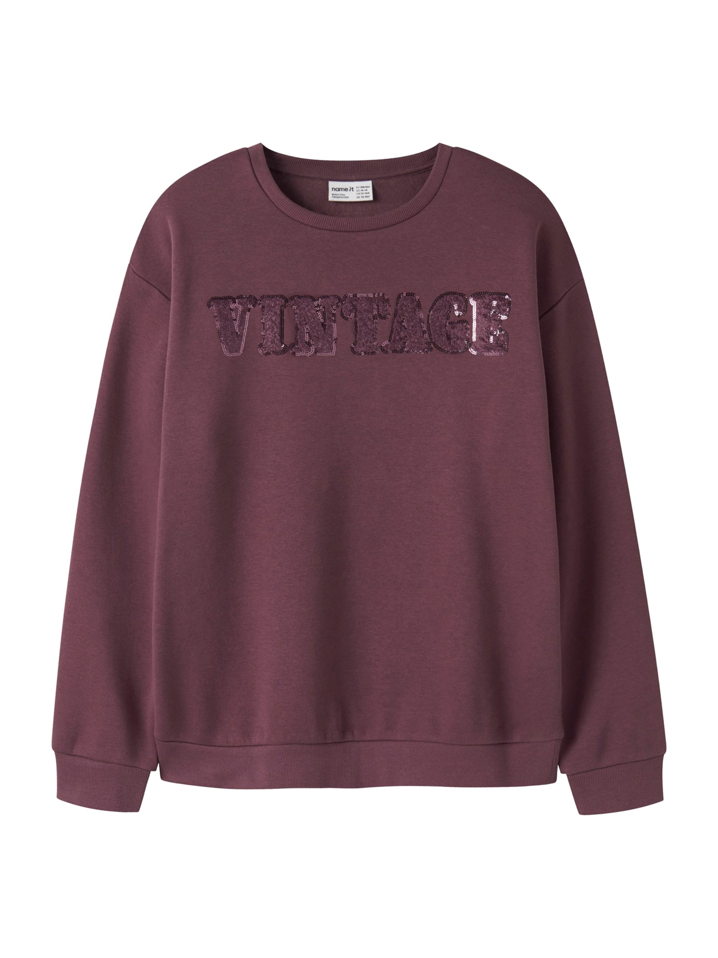NAME IT Sweatshirt 'NKFRANDU' in Lila: voorkant