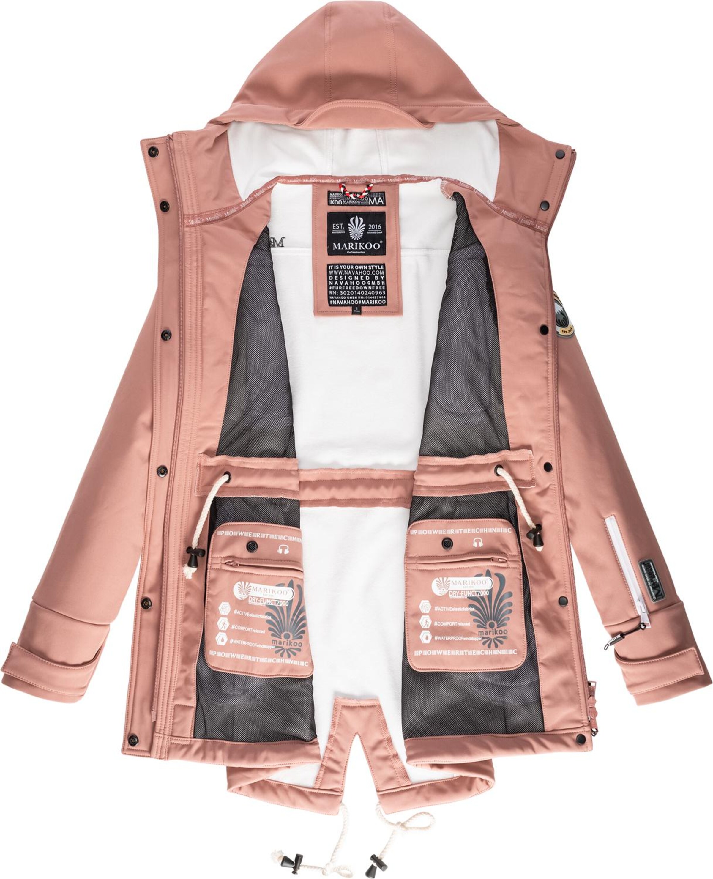 MARIKOO Funkcionális kabátok 'Zimtzicke' - rózsaszín