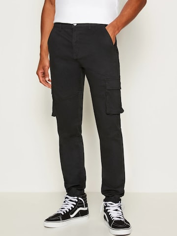 Denim Project regular Bukser ' CARGO PANT ' i sort: forside