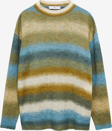 MANGO Sweater 'Spacedye' in Green: front