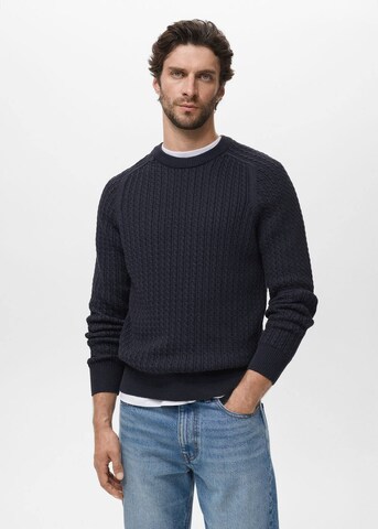 MANGO MAN Sweater 'Mars' in Blue: front