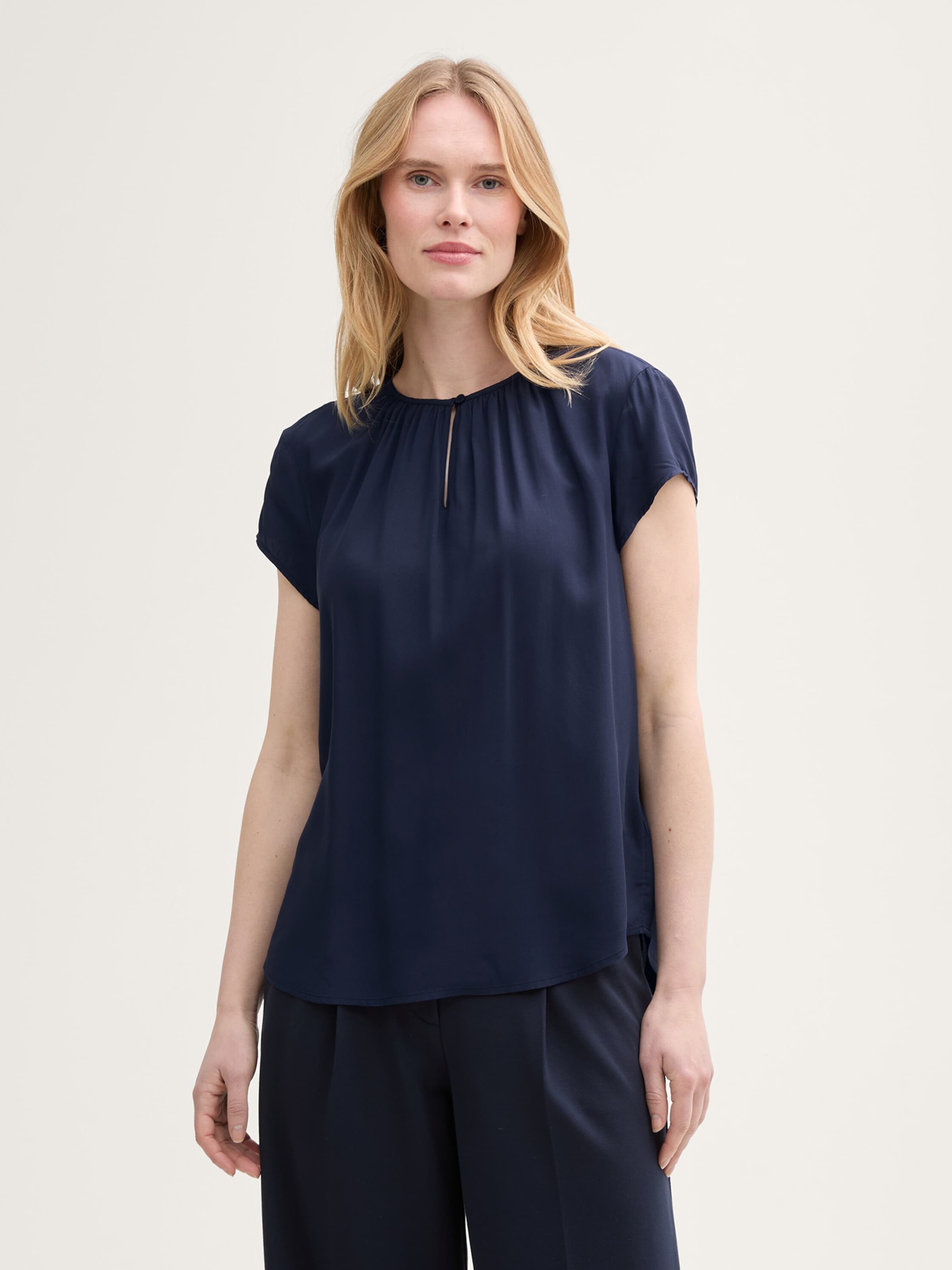 Chemisier TOM TAILOR en bleu : devant