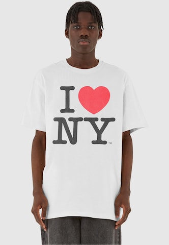 Merchcode Shirt ' I Love NY' in Weiß: predná strana