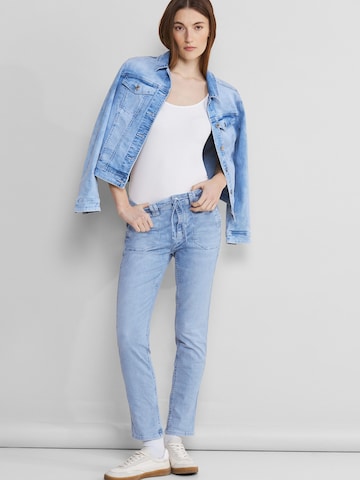 STREET ONE Slimfit Jeans 'Bonny' in Blau