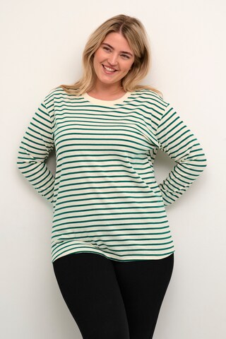 KAFFE CURVE Shirt 'winni' in Groen: voorkant