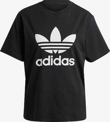 ADIDAS ORIGINALS - Camisa 'Trefoil' em preto: frente