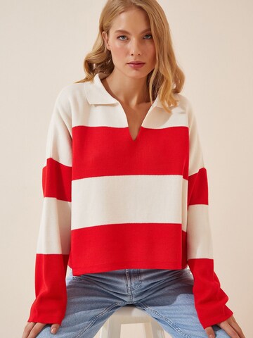 Pull-over Happiness İstanbul en rouge : devant