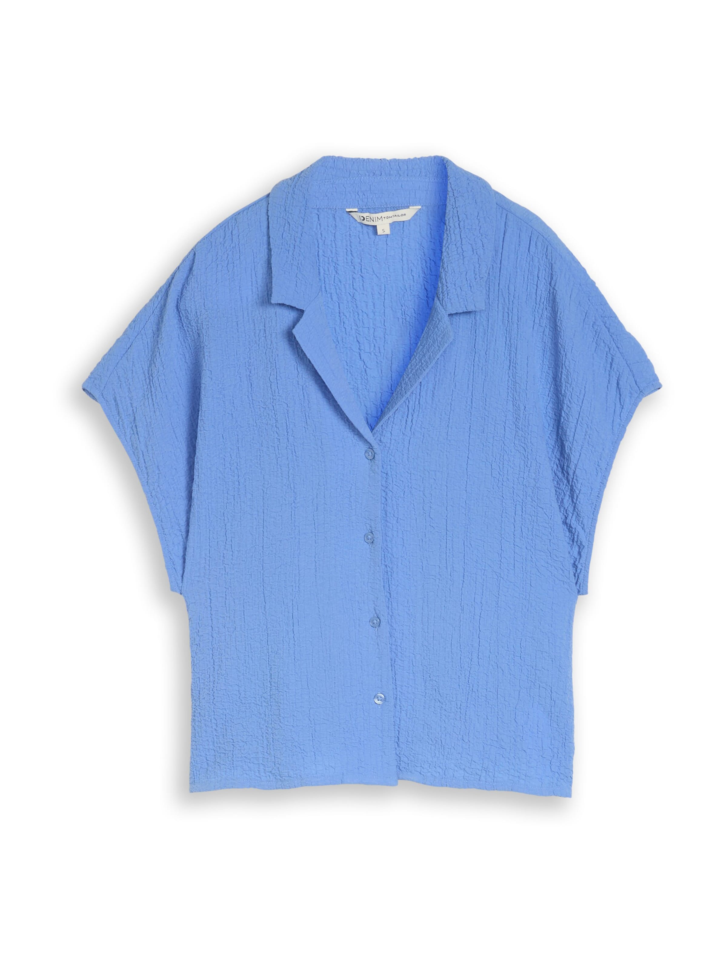TOM TAILOR DENIM Blouse in Blauw: voorkant
