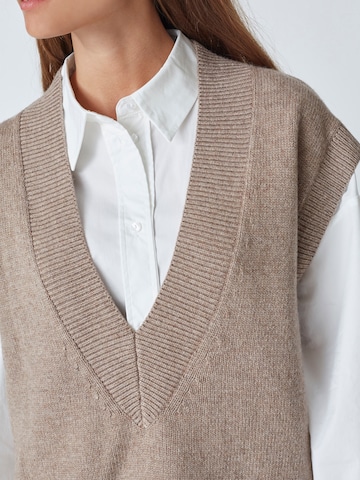 Pull-over 'Maja' co'couture en marron