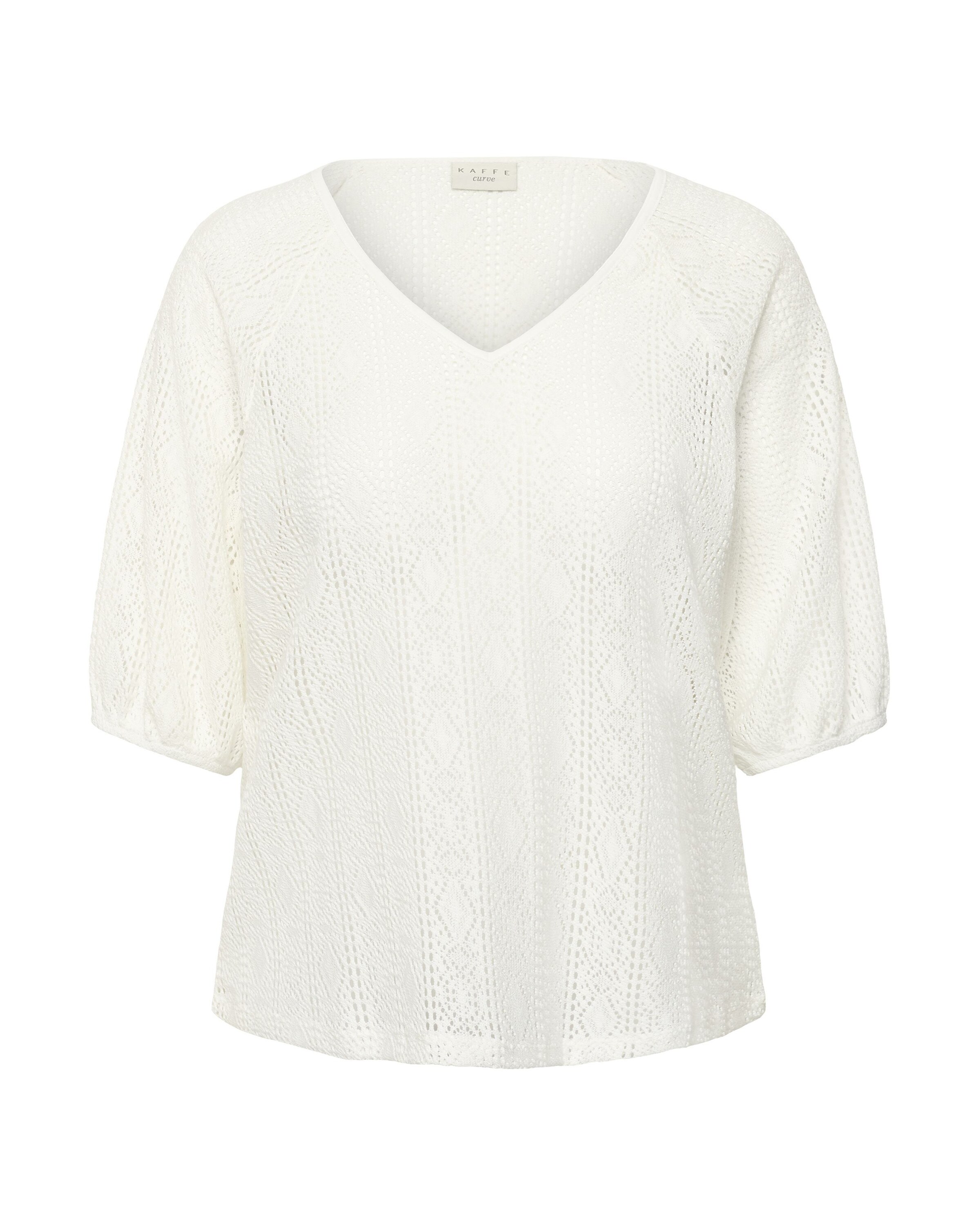 KAFFE CURVE Bluse 'KCDana' in Weiß: Vorderseite