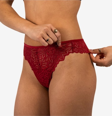 Moodies Undies String 'Lace string licht' in Rood: voorkant