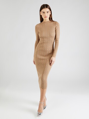 River Island - Vestido de punto 'HEATSEAL' en beige: frente