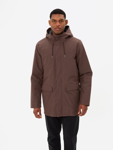 VAUDE Outdoorjas 'Coreway' in Bruin: voorkant