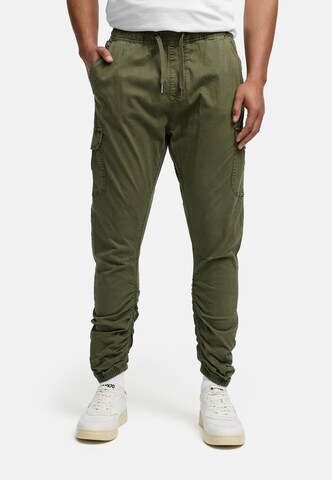 INDICODE JEANS Regular Chino trousers 'Proff' in Green: front