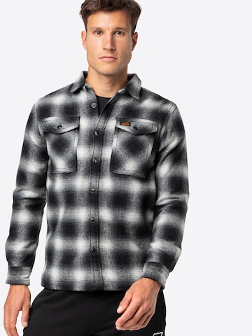 Superdry Regular fit Button Up Shirt 'Miller' in Black: front