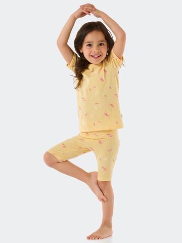 SCHIESSER Schlafanzug 'Cat Zoe' in Gelb