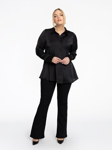 YOEK Flared Trousers in Black
