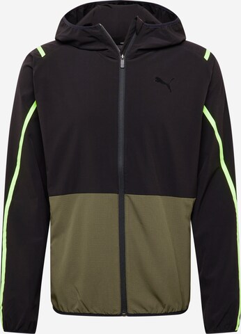 PUMA Athletic Jacket in Green: front