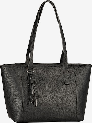 TOM TAILOR DENIMShopper torba 'Priya' - crna boja: prednji dio