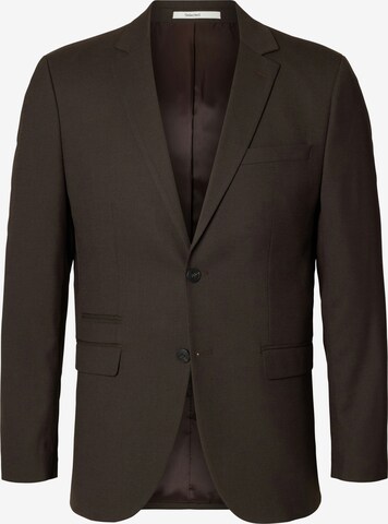 Veste de costume SELECTED en marron : devant