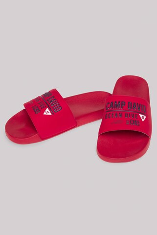 CAMP DAVID Mules 'Beach' in Red