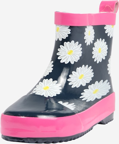 PLAYSHOES Regenlaarzen in de kleur Navy / Geel / Rosa / Wit, Productweergave