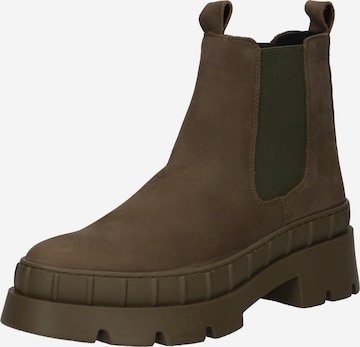 PS Poelman Chelsea boots in Bruin: voorkant