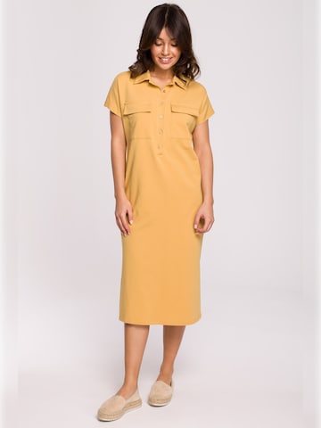 BeWear - Vestido camisero en amarillo