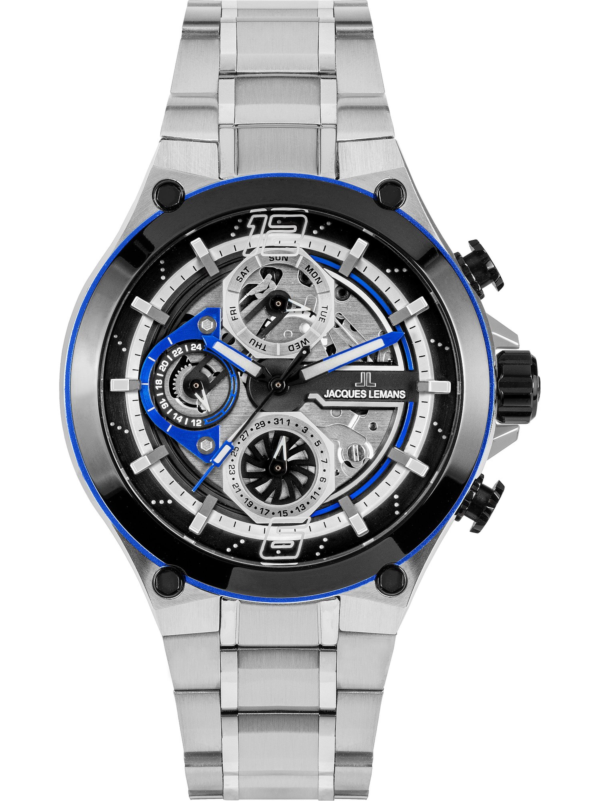 Jacques Lemans Uhr in Silber: Vorderseite