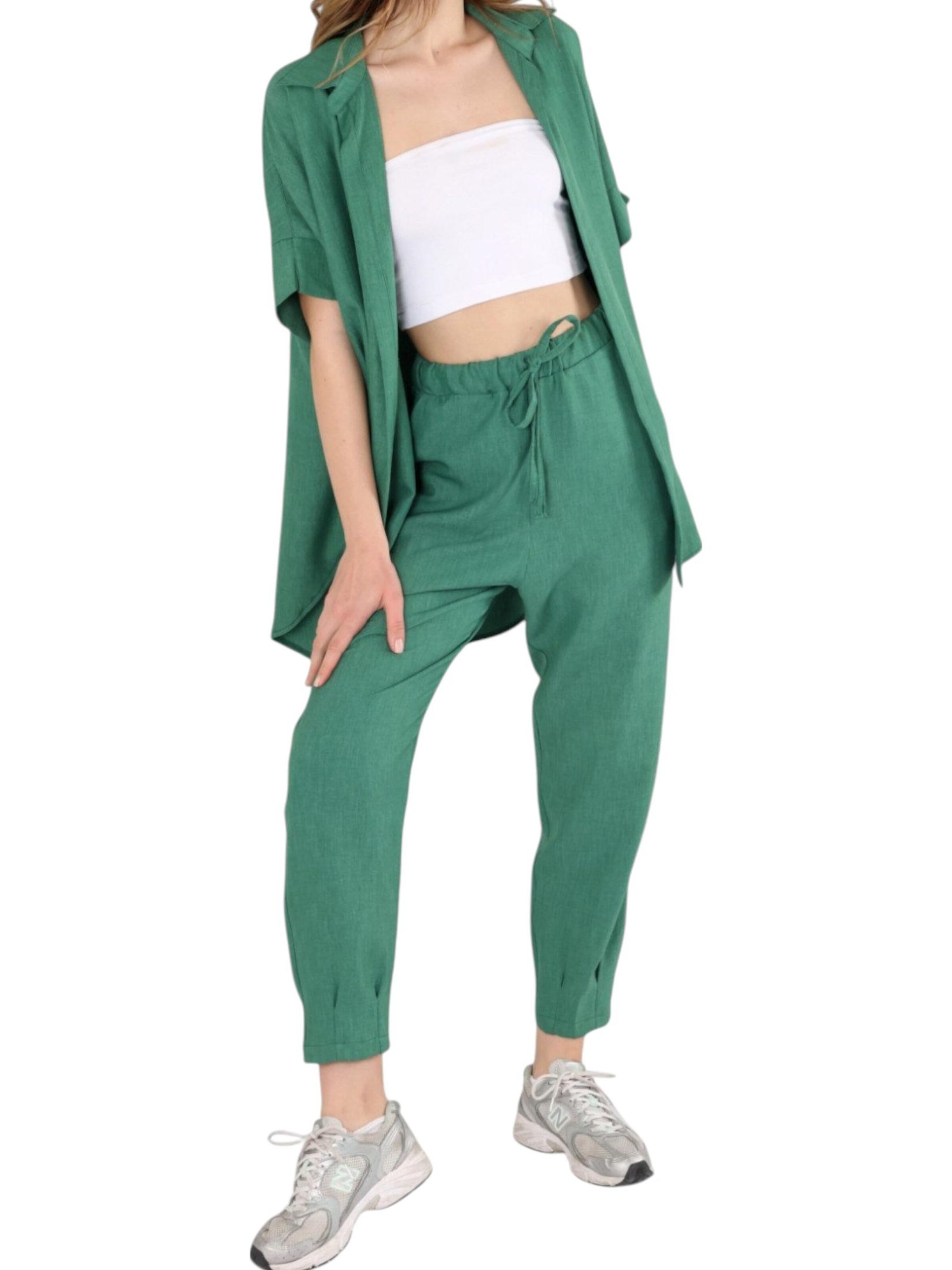 fashionshowcase Regular Pants 'ELIN' in Green