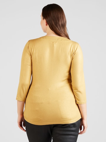 Lauren Ralph Lauren Plus Μπλουζάκι 'ALAYJA' σε χρυσό