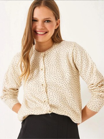 Bianco Lucci Strickjacke in Beige