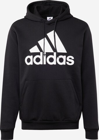 ADIDAS SPORTSWEAR Αθλητική μπλούζα φούτερ 'Essentials' σε μαύρο: μπροστά