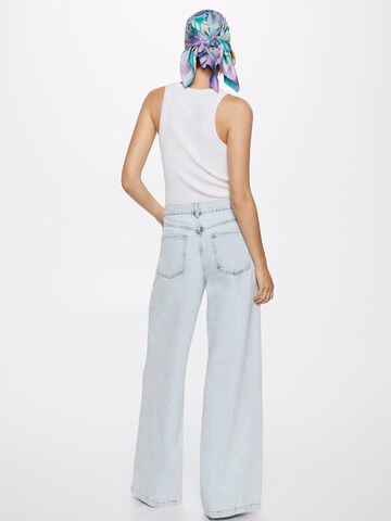 MANGO Wide Leg Jeans 'Dominik' in Blau