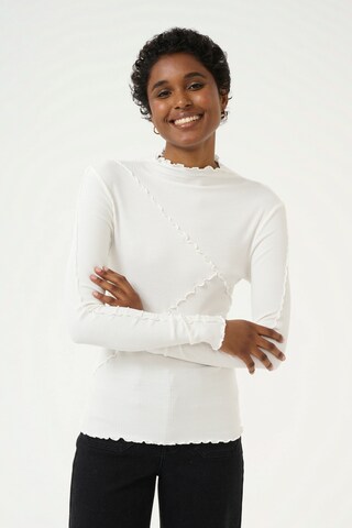 Kaffe T-shirt 'Kayla' i vit: framsida