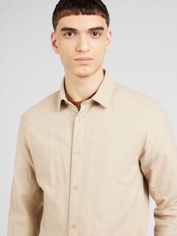 Only & Sons Slim fit Overhemd 'ARI' in Beige