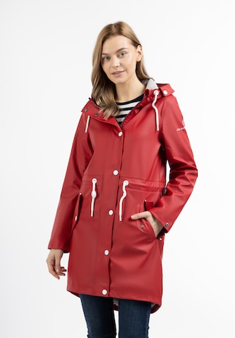 DreiMaster Maritim Toiminnallinen pitkä takki värissä punainen: edessä