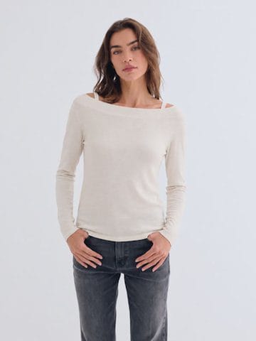 Chemisier SILK & CASHMERE en blanc : devant