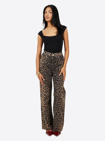 BRAVE SOUL Wide leg Jeans in Bruin