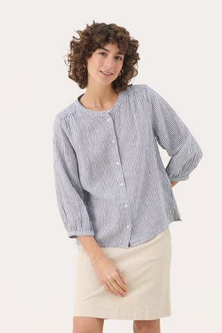 Part Two Bluse in Blau: Vorderseite