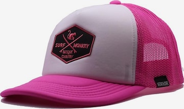 Surf Monkey Hat in Pink: front