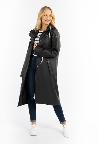 Schmuddelwedda Raincoat in Black: front