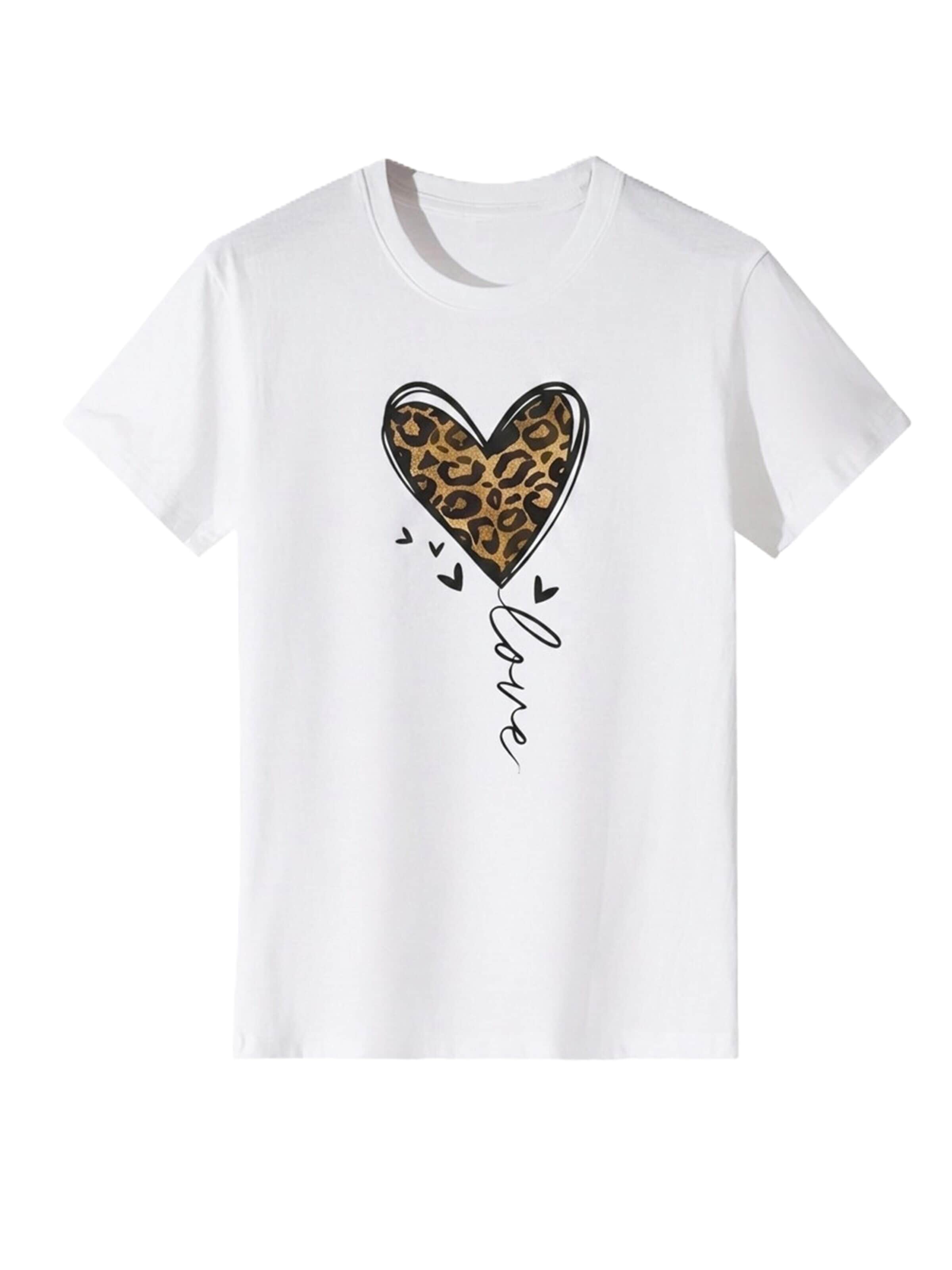 T-shirt 'Women's Short Sleeve Shirt Summer Tops' LapaPlus en blanc : devant