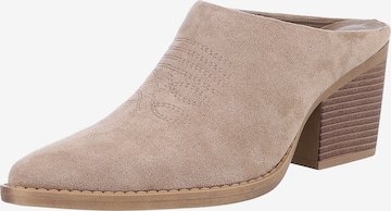 Ital-Design Pantolette in Braun: Vorderseite