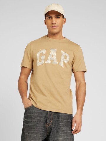 GAP Shirt 'NOVELTY' in Beige: voorkant