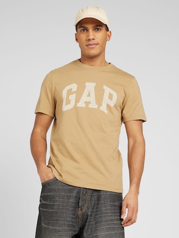 GAP T-shirt 'NOVELTY' i beige: framsida