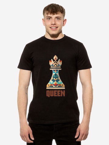 Cotton Prime T-Shirt 'Queen' in Schwarz: Vorderseite