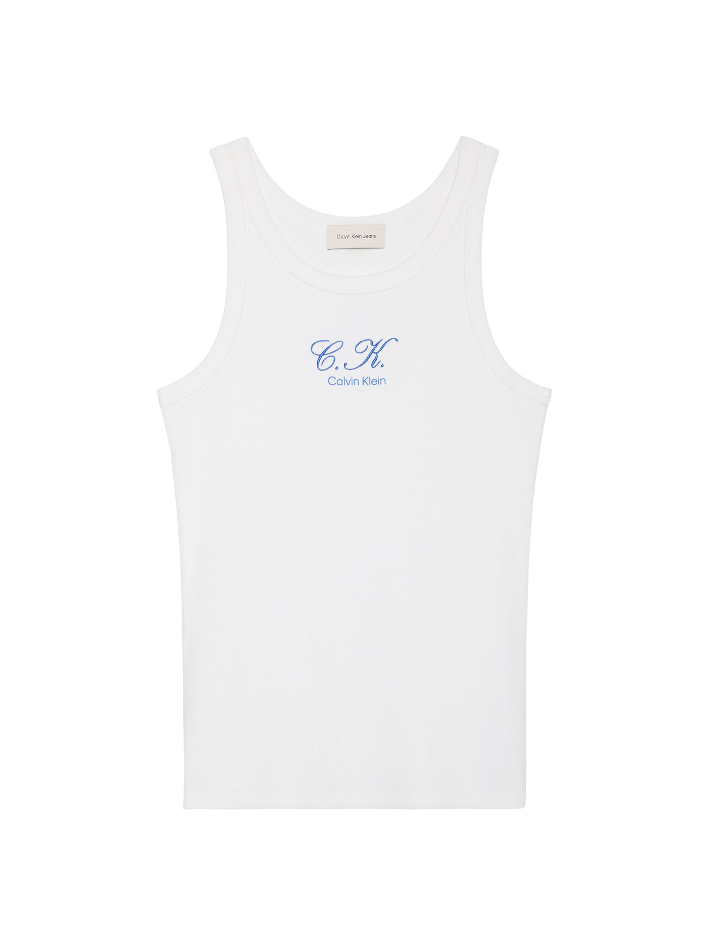 Calvin Klein Jeans Top in Wit: voorkant