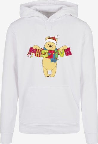 ABSOLUTE CULT Sweatshirt 'Winnie The Pooh - Festive' in Weiß: predná strana