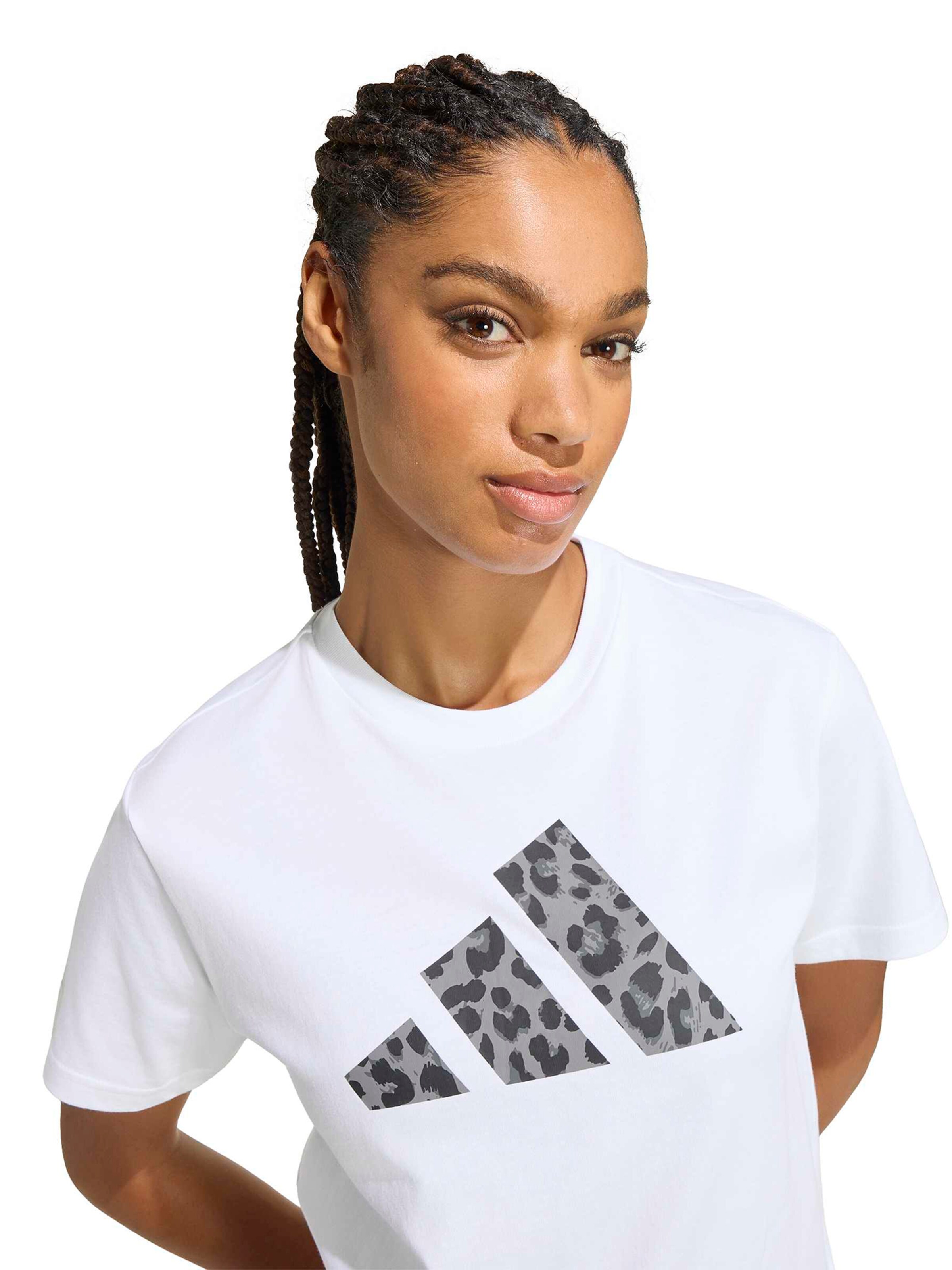 ADIDAS SPORTSWEAR Λειτουργικό μπλουζάκι 'ANIMAL' σε λευκό